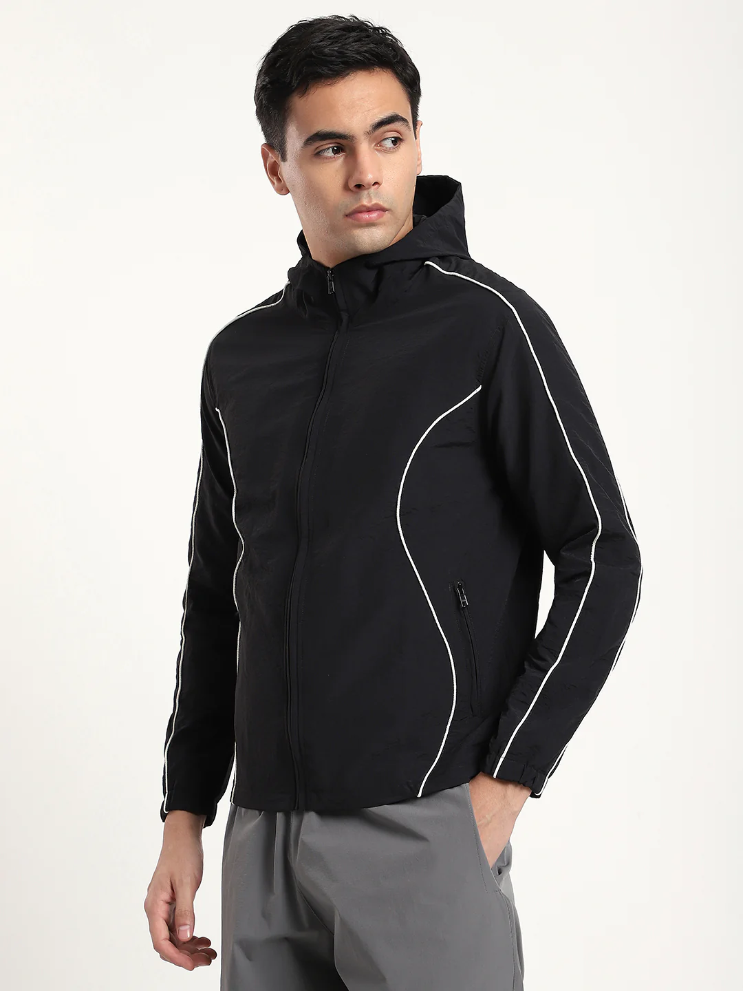 Black AeroFlex Windbreaker Jacket - Image 3