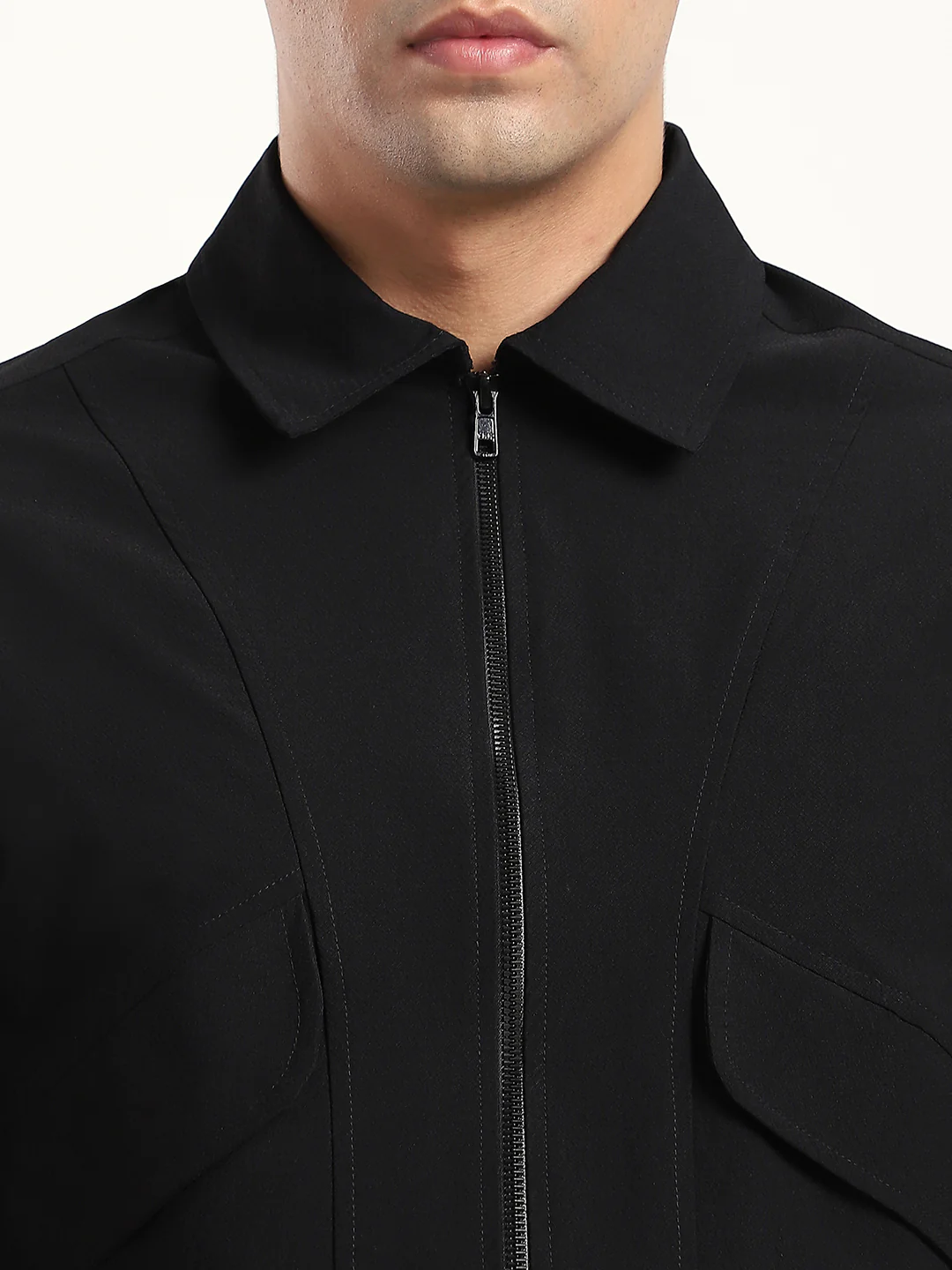 Black Lightweight Windbreaker Jacket - Image 6