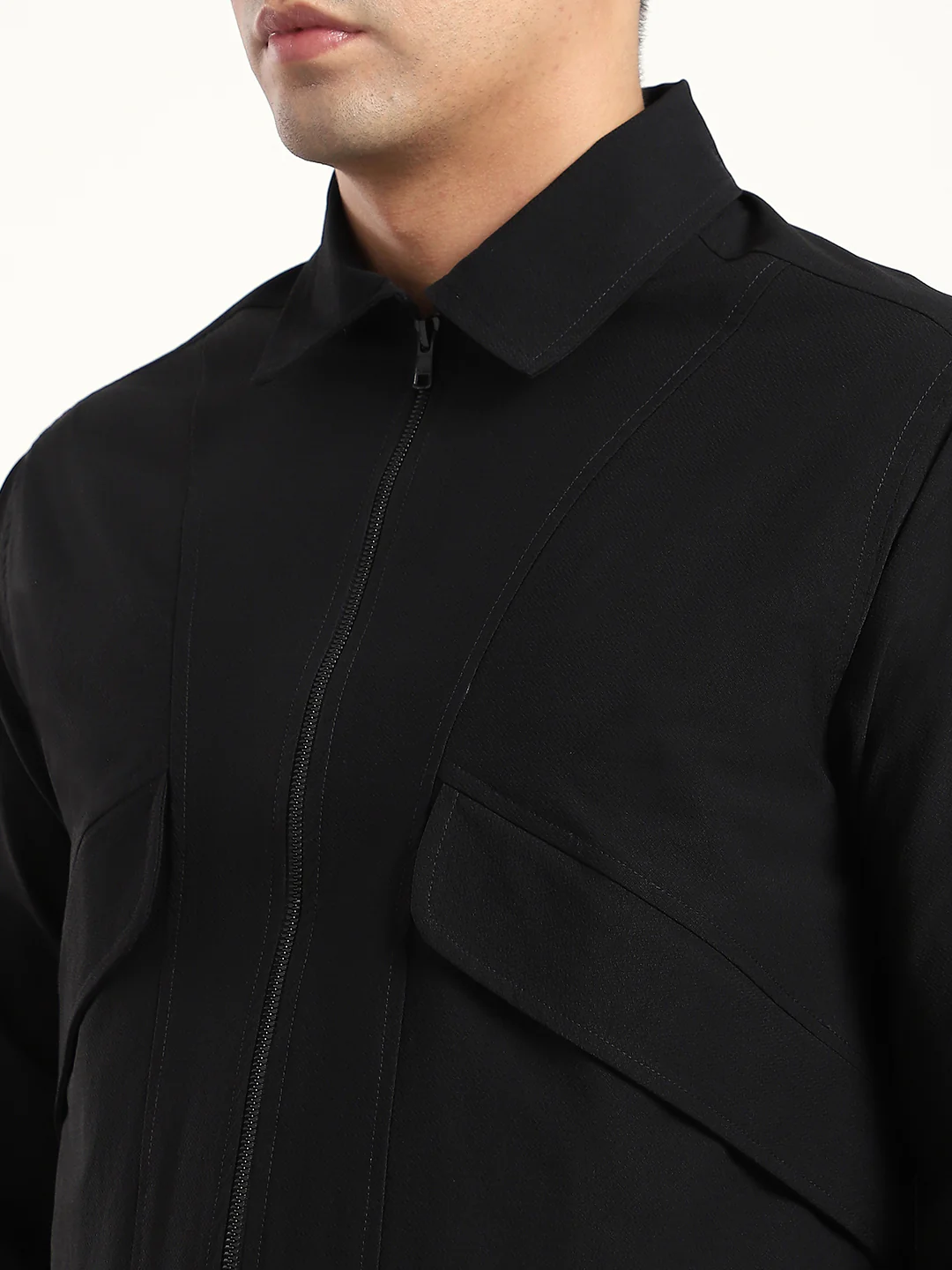 Black Lightweight Windbreaker Jacket - Image 7