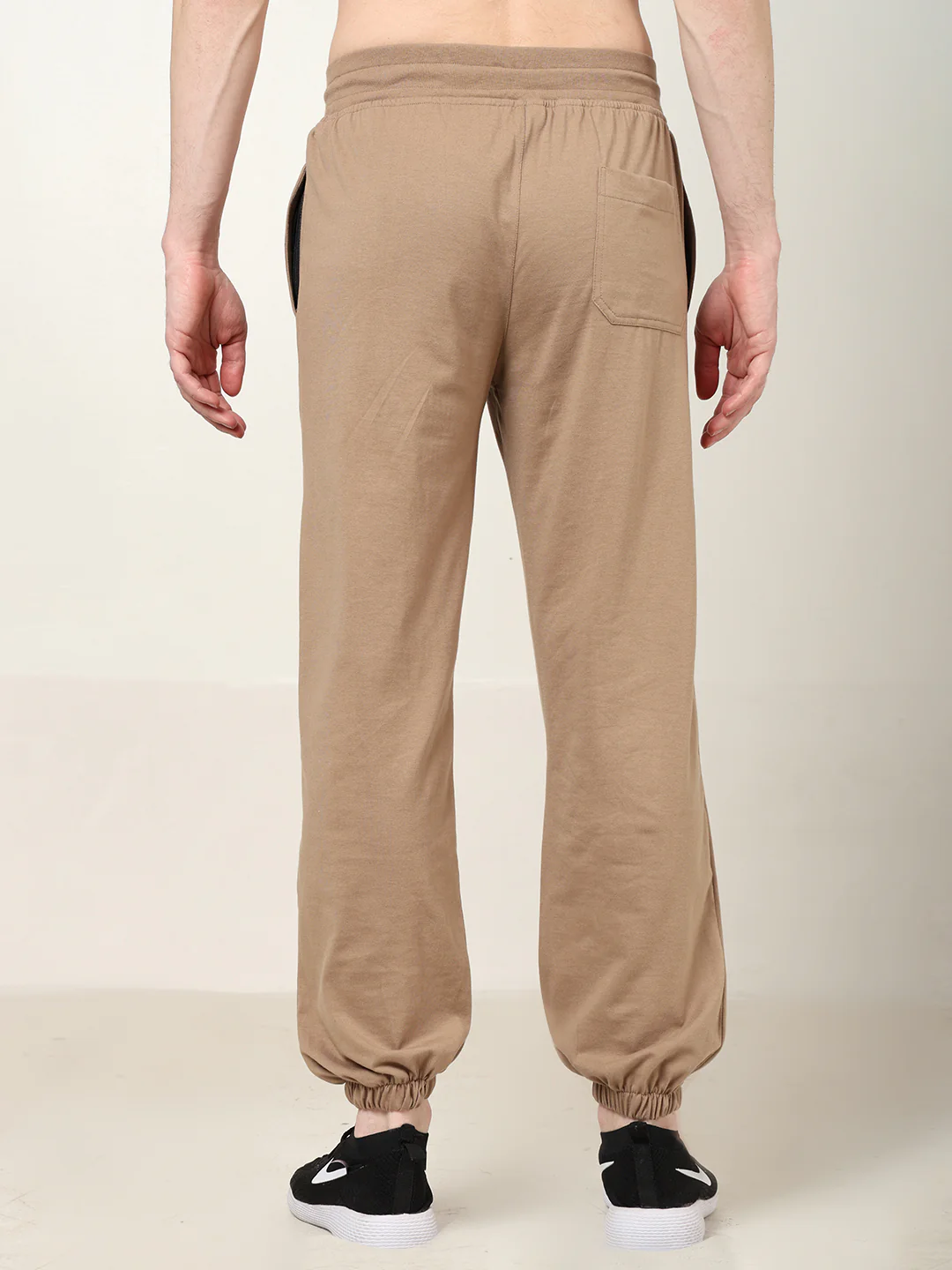 Breathable Loose Fit Cotton Track Pant for Men.(Beige) - Image 6