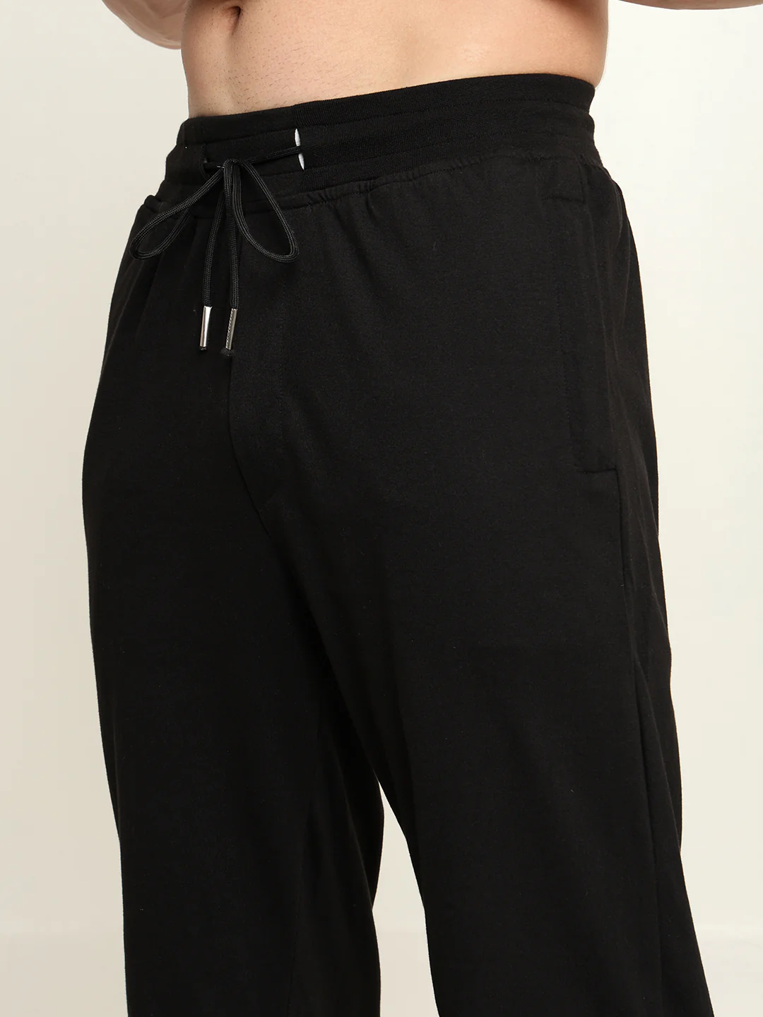 Breathable Loose Fit Cotton Track Pant for Men.(Black) - Image 5