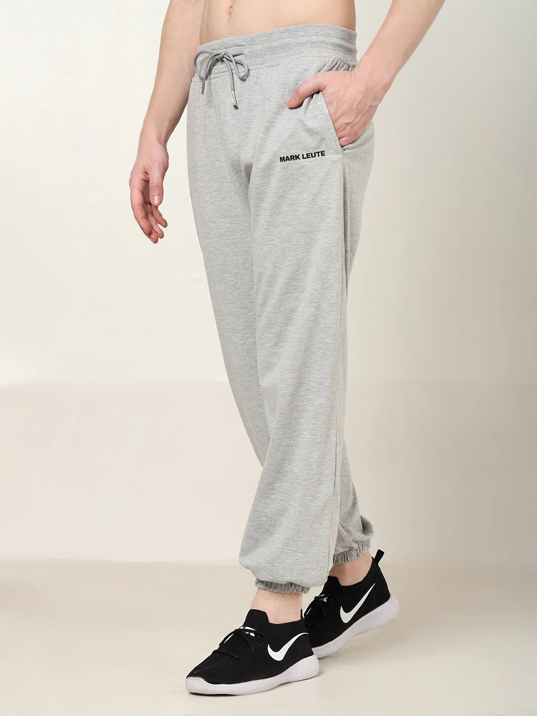 Breathable Loose Fit Cotton Track Pant for Men.(Grey) - Image 3