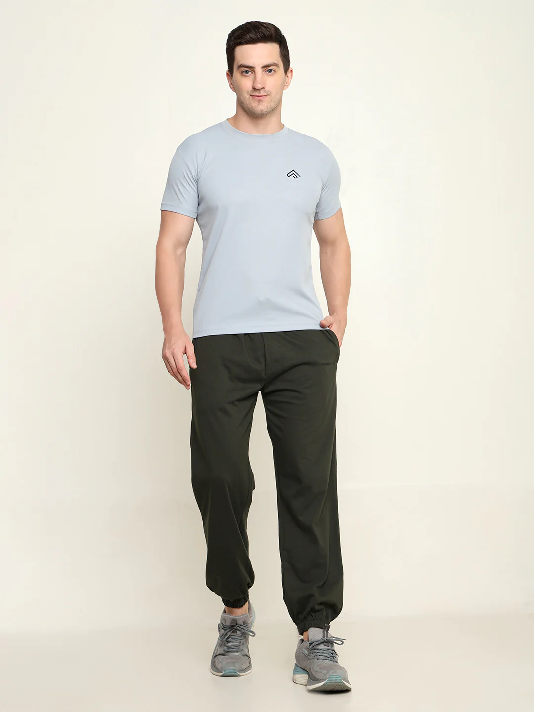 Breathable Loose Fit Cotton Track Pant for Men.(Olive Green) - Image 4