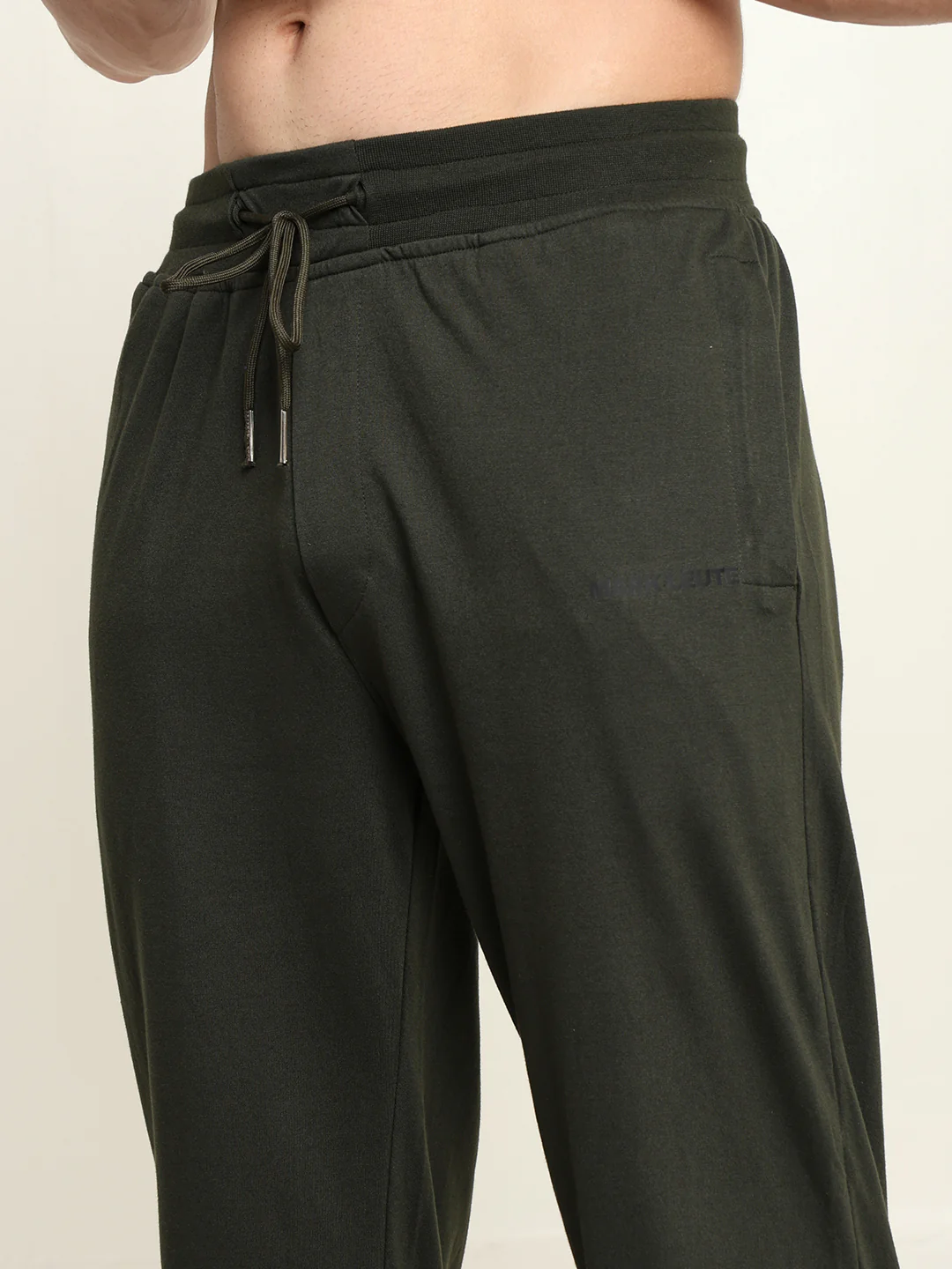 Breathable Loose Fit Cotton Track Pant for Men.(Olive Green) - Image 5