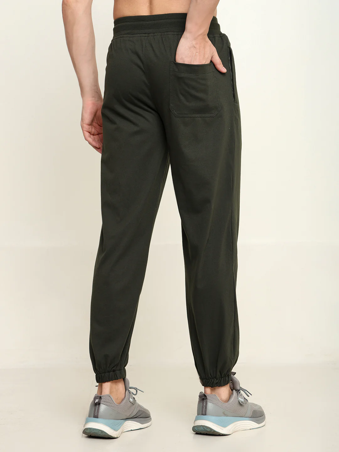 Breathable Loose Fit Cotton Track Pant for Men.(Olive Green) - Image 6