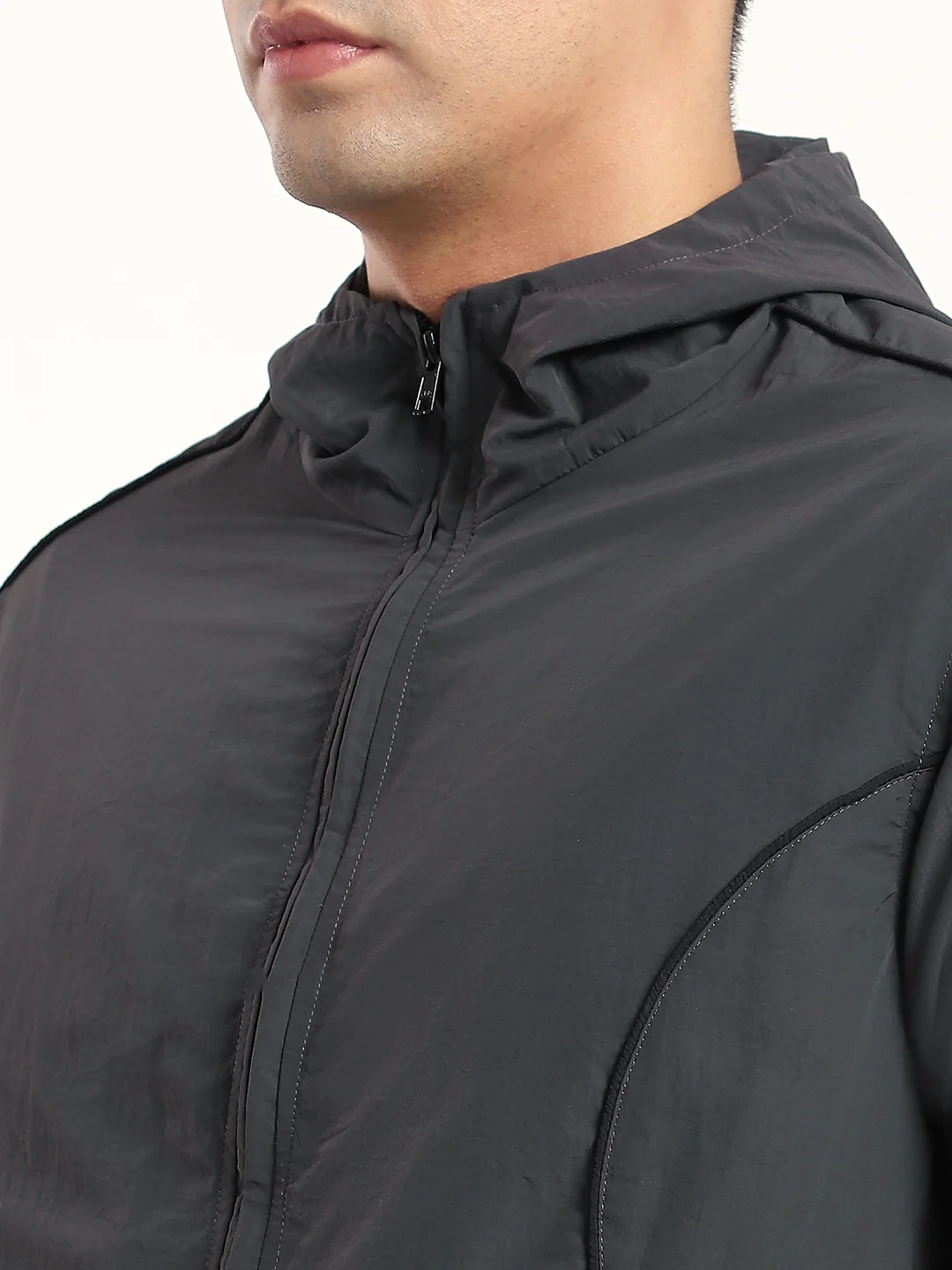 Charcoal Grey AeroFlex Windbreaker Jacket - Image 7