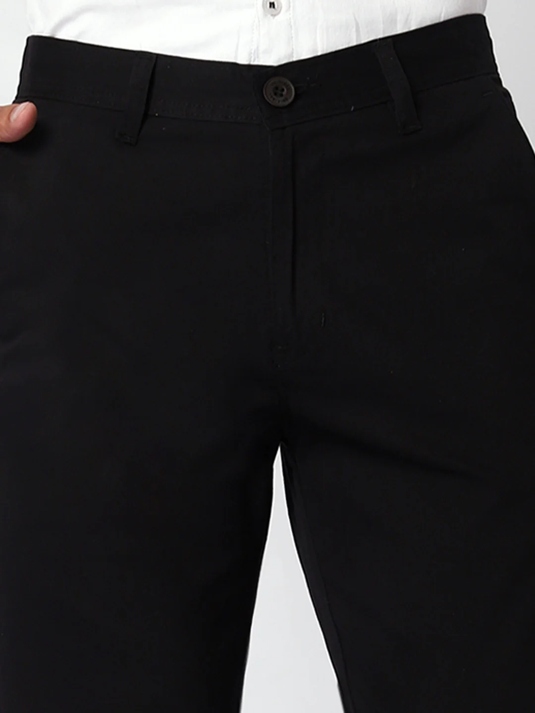 Black Casual Chinos For Men. - Image 2