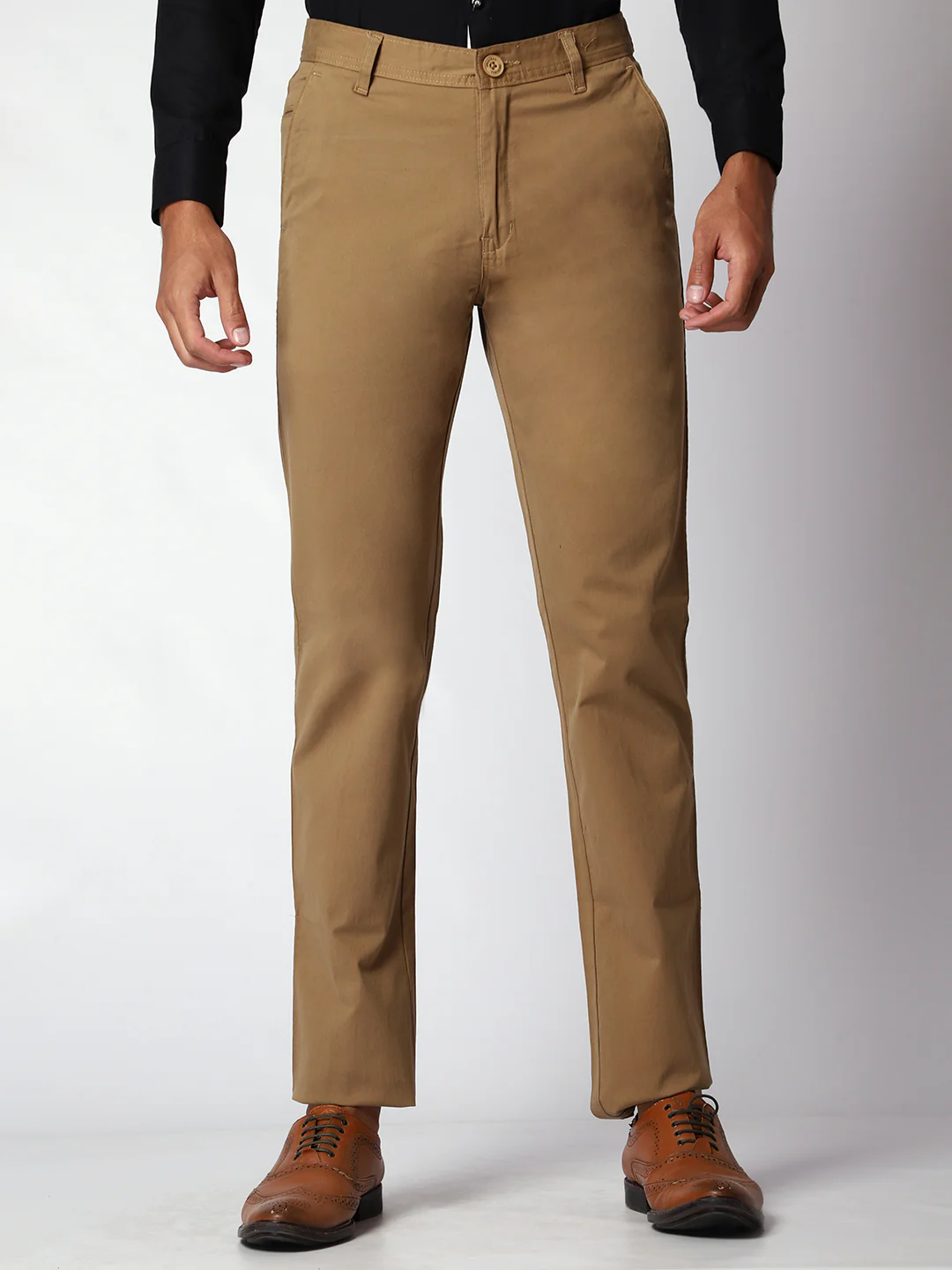 Khakhi Casual Chinos For Men. - Image 2