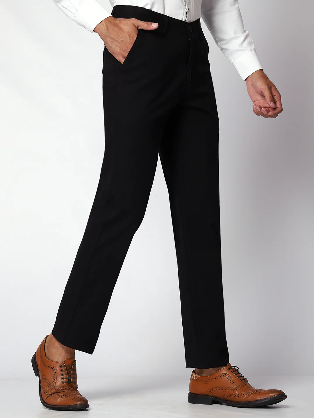 Black Casual Chinos For Men. - Image 4