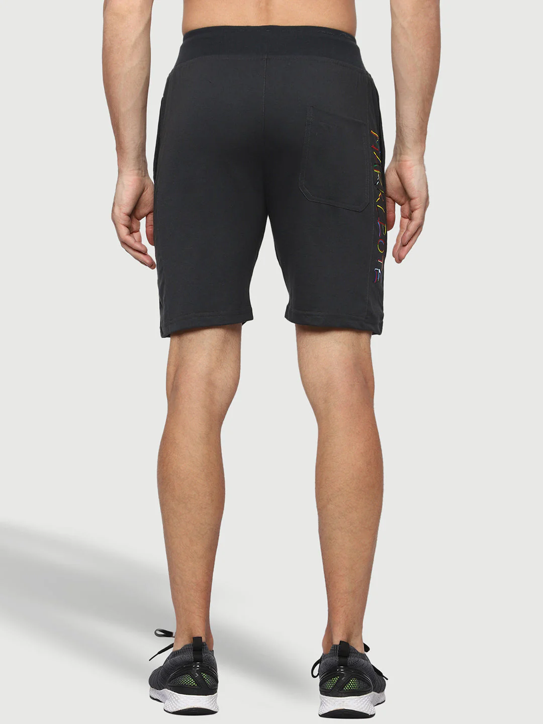 Mark Leute Charcoal Grey Shorts For Men - Image 4