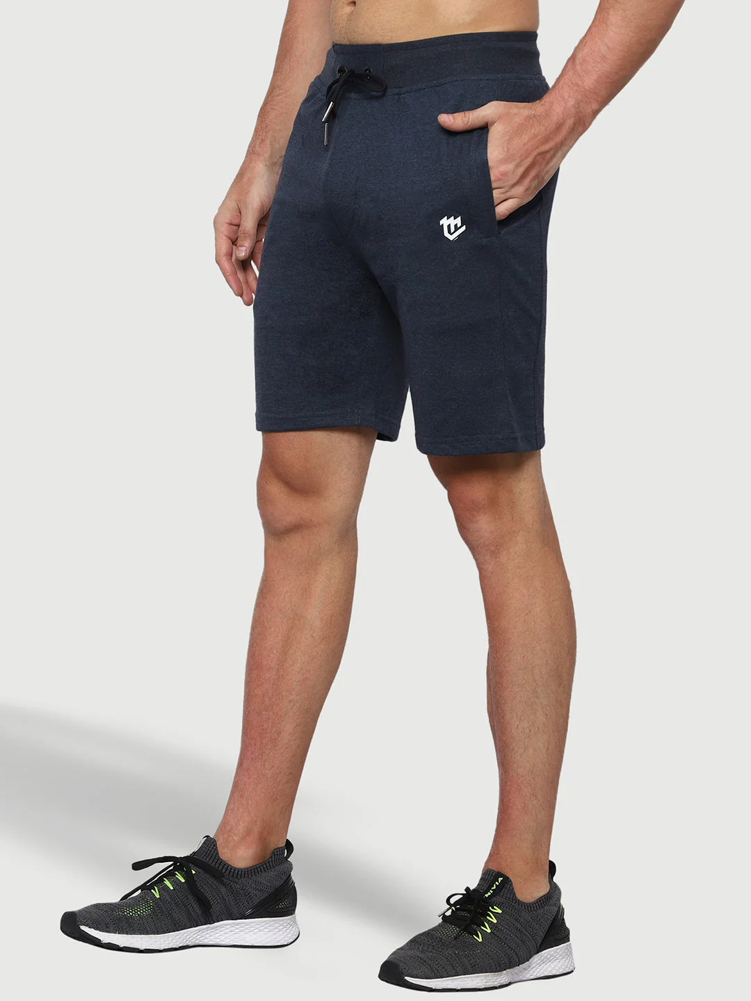 Mark Leute Melange Blue Shorts For Men. - Image 3