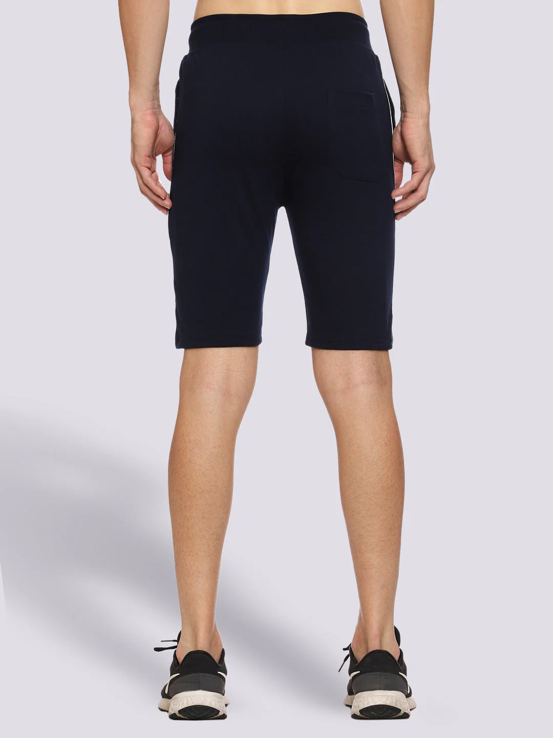 Side Piping Blue Shorts For Men - Image 6