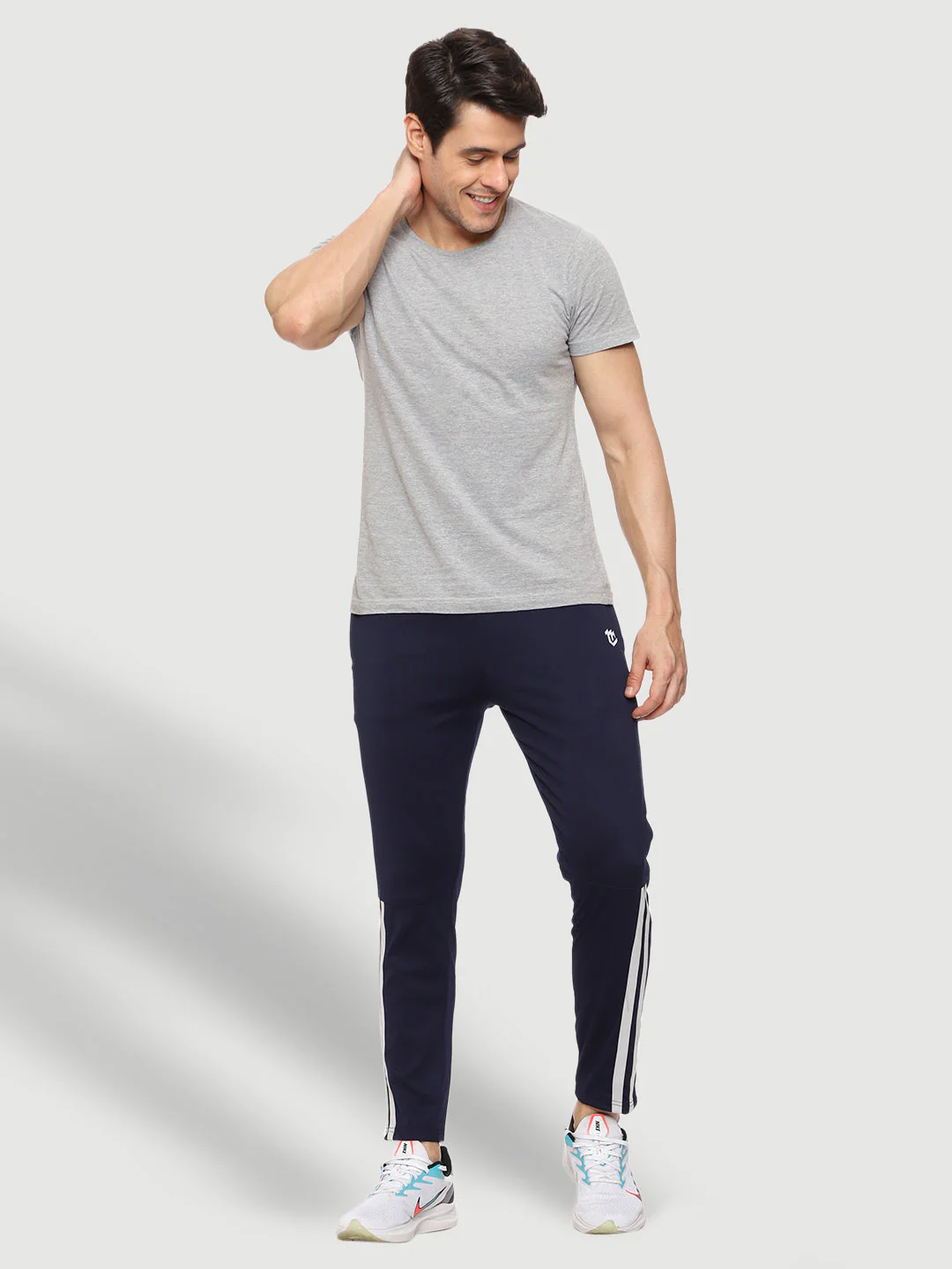 Rapid Dry Blue Striped Track Pant for Men - Image 6