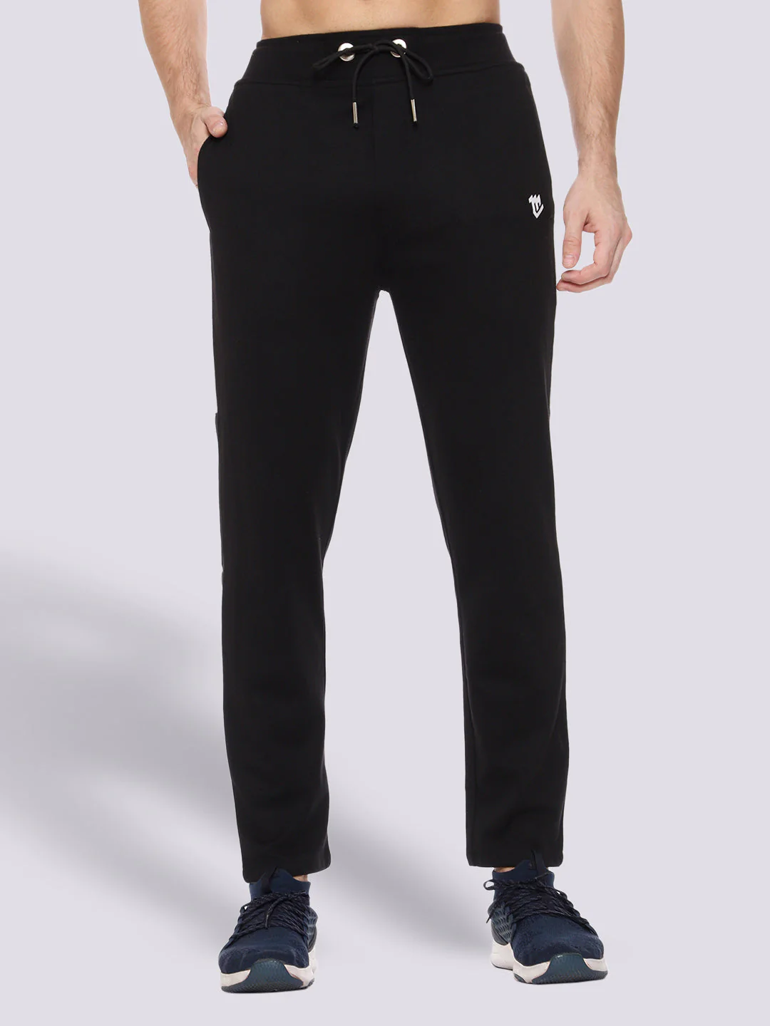 Black Cotton Track Pant For Men - Image 2