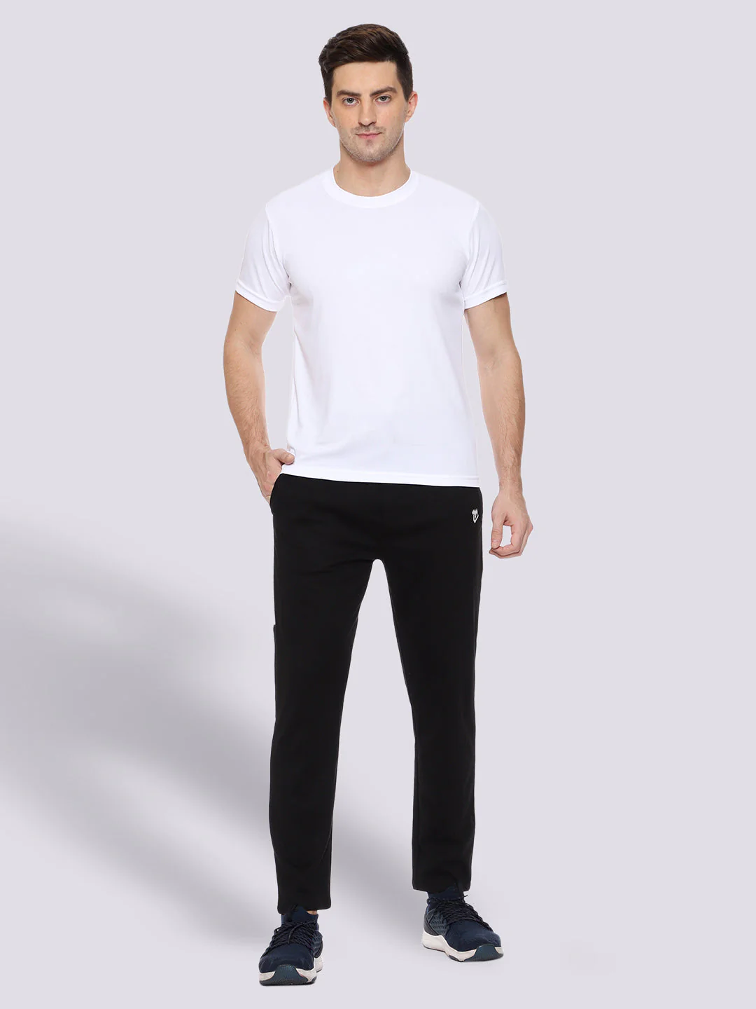 Black Cotton Track Pant For Men - Image 5
