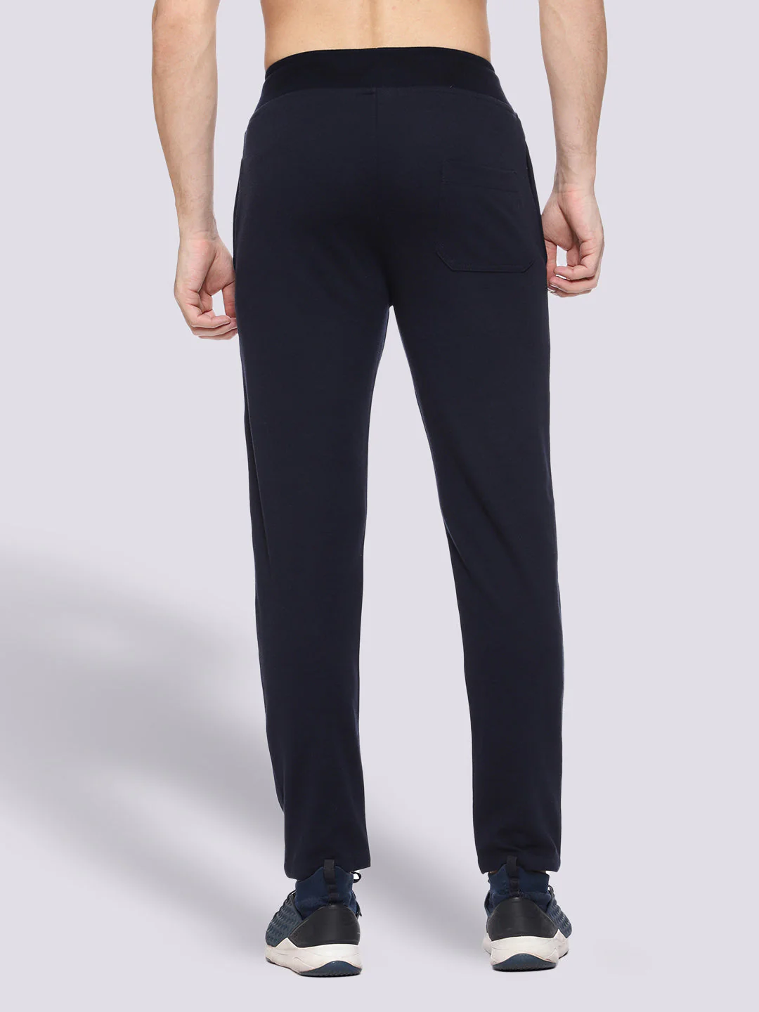 Navy Blue Reflector Cotton Track Pant For Men - Image 4