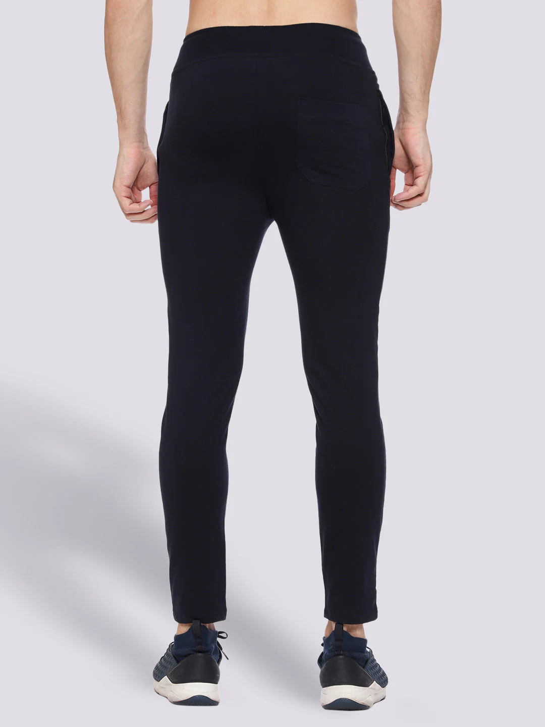Blue Cotton Track Pant For Men - Image 5