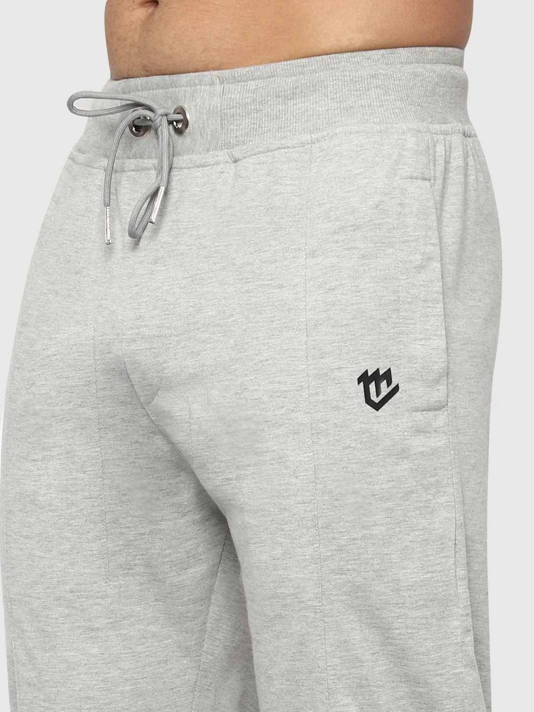 Grey Cotton Track Pant For Men - Image 5