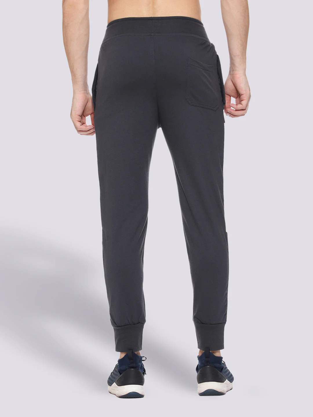 Charcoal Grey Close Bottom Cotton Track Pant for Men - Image 5