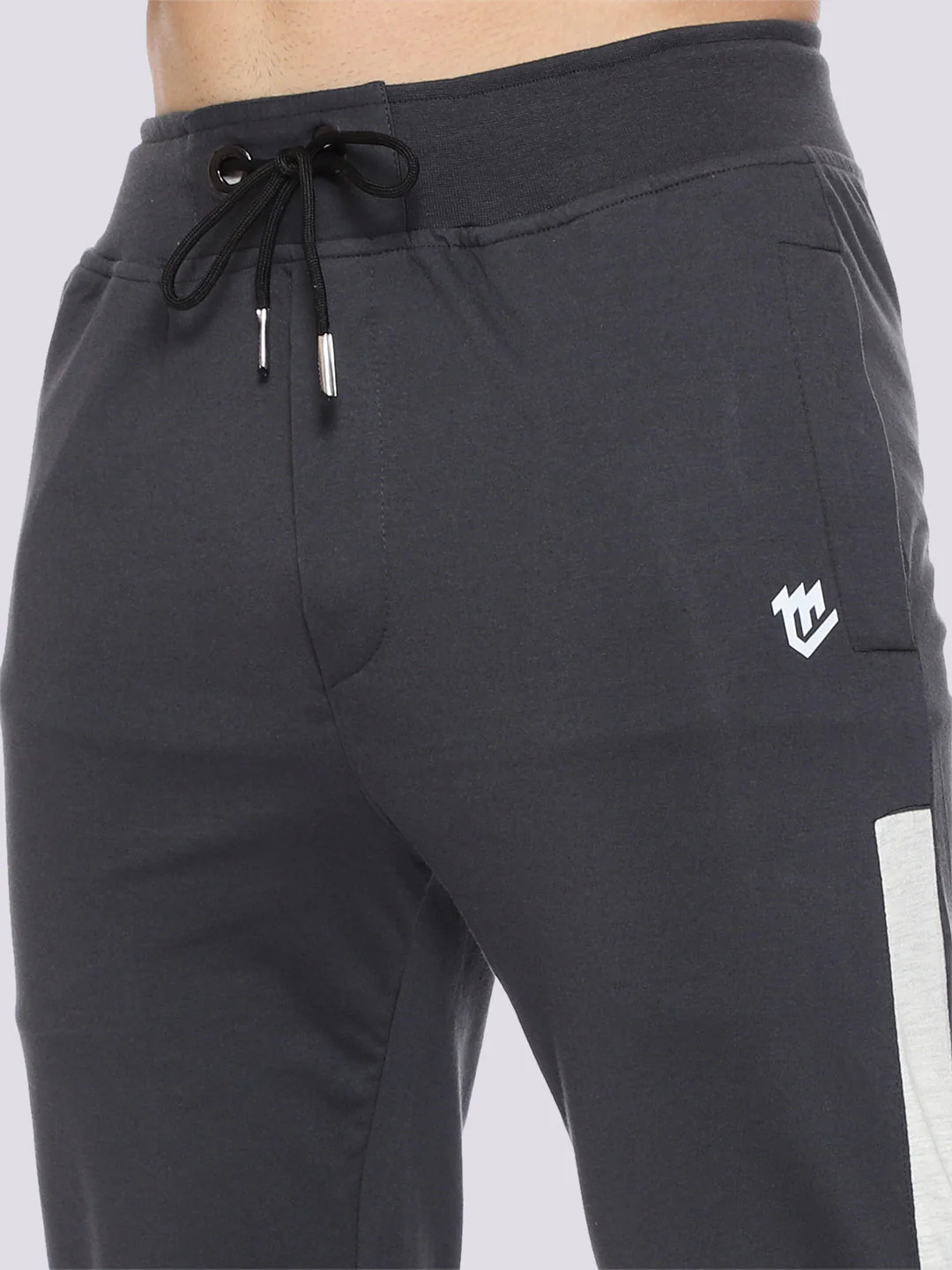 Charcoal Grey Close Bottom Cotton Track Pant for Men - Image 6