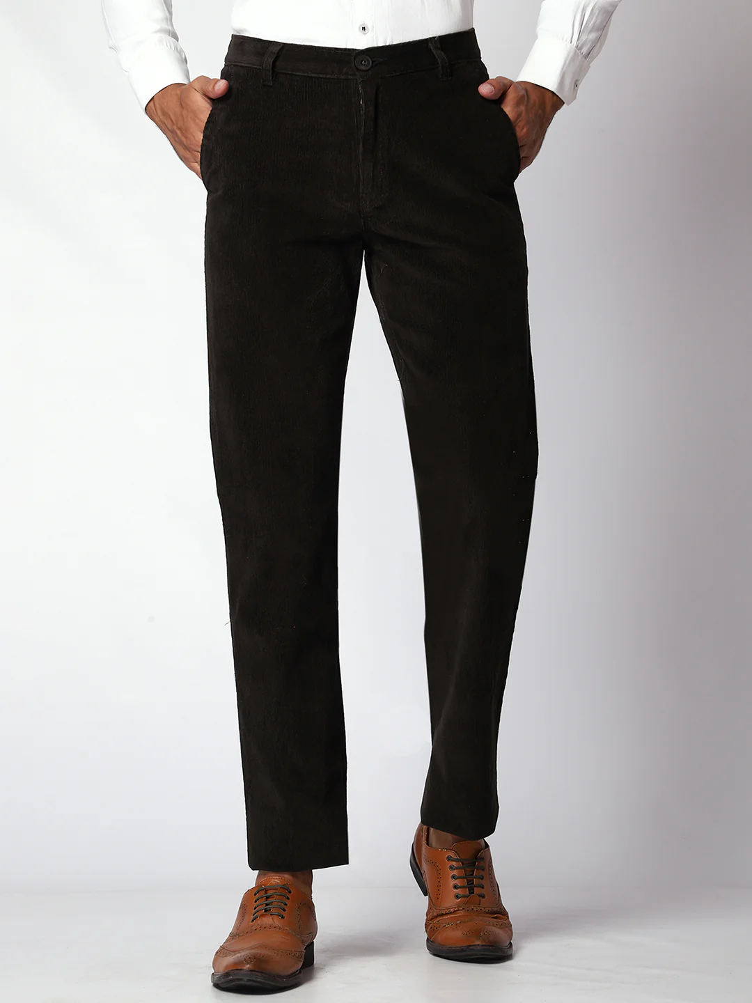 Dark Green Corduroy Trouser For Men. - Image 3