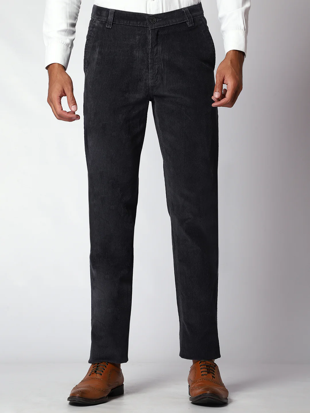 Dark Grey Corduroy Trouser For Men. - Image 5