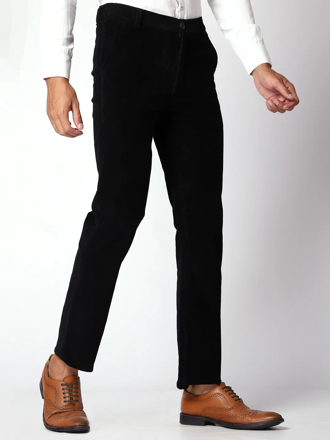 Black Corduroy Trouser For Men. - Image 3