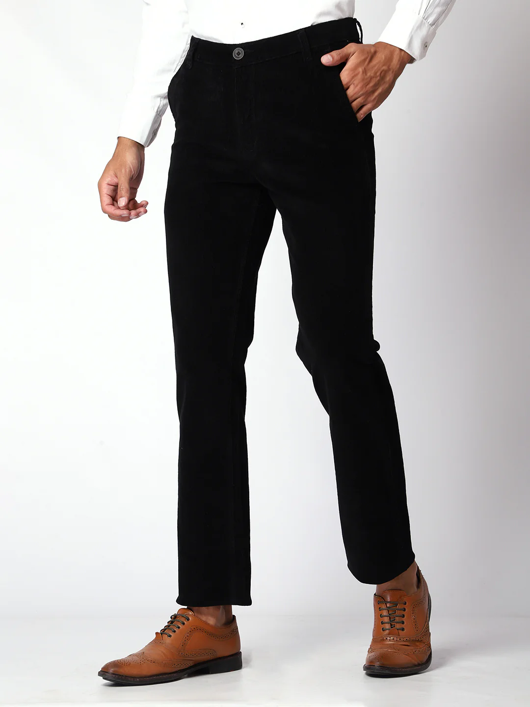Black Corduroy Trouser For Men. - Image 4