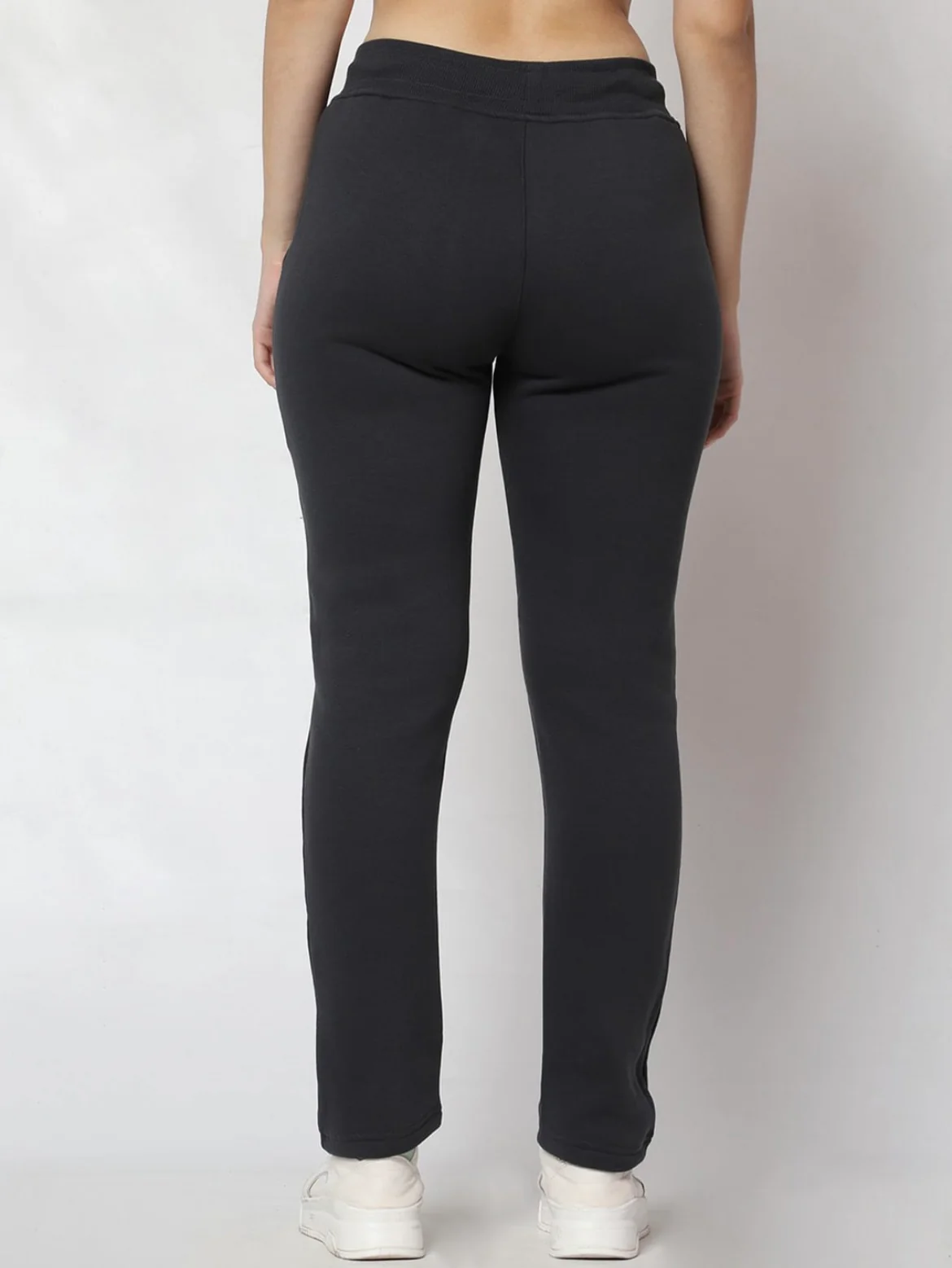 Charcoal Grey Fleece Winter Track Pant for Women - Image 5