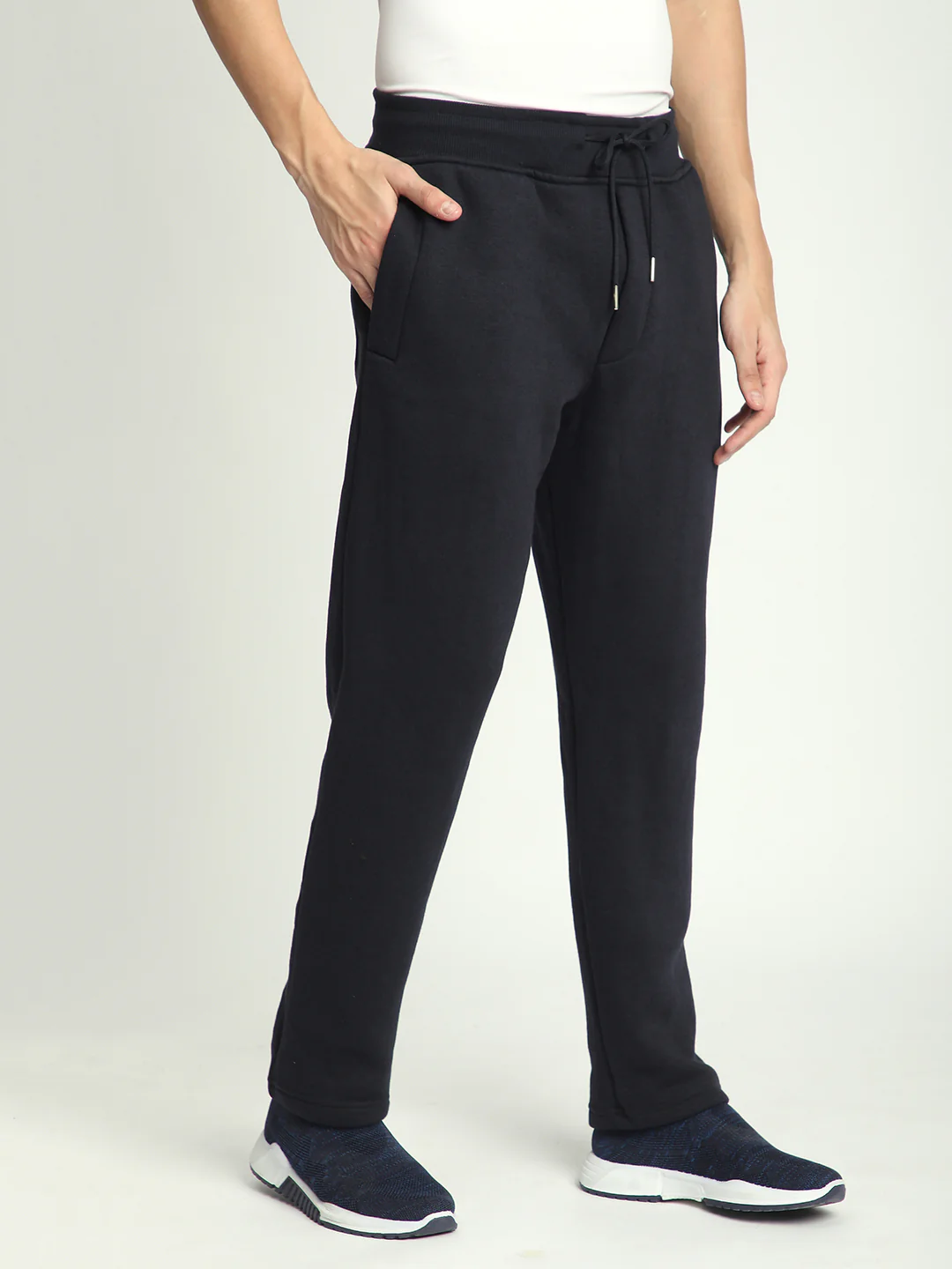 Fleece Winter Track Pant for Men. (Navy Blue) - Image 3