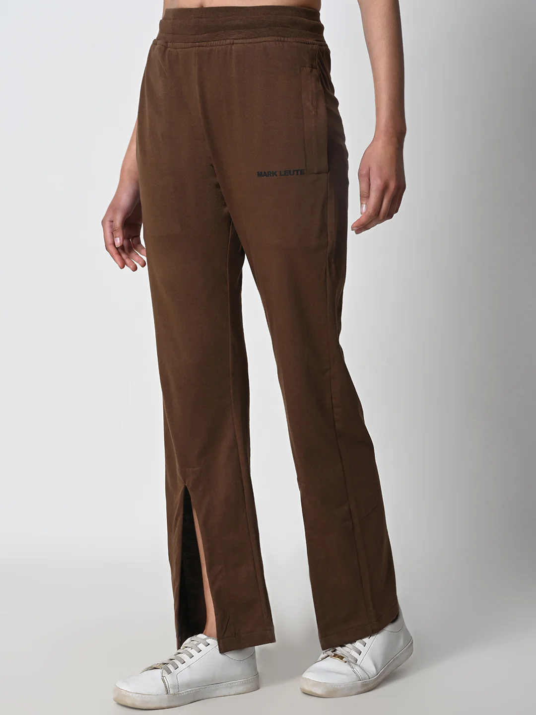 Front Slit Brown Track Pant for Women. - Image 3