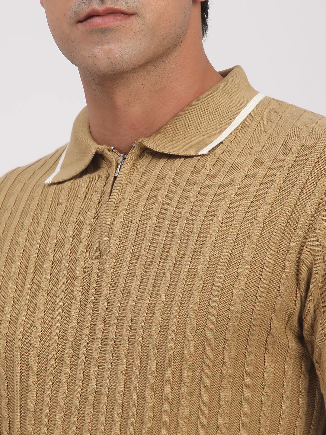 Knitted T-Shirt for Men. (Skin) - Image 6