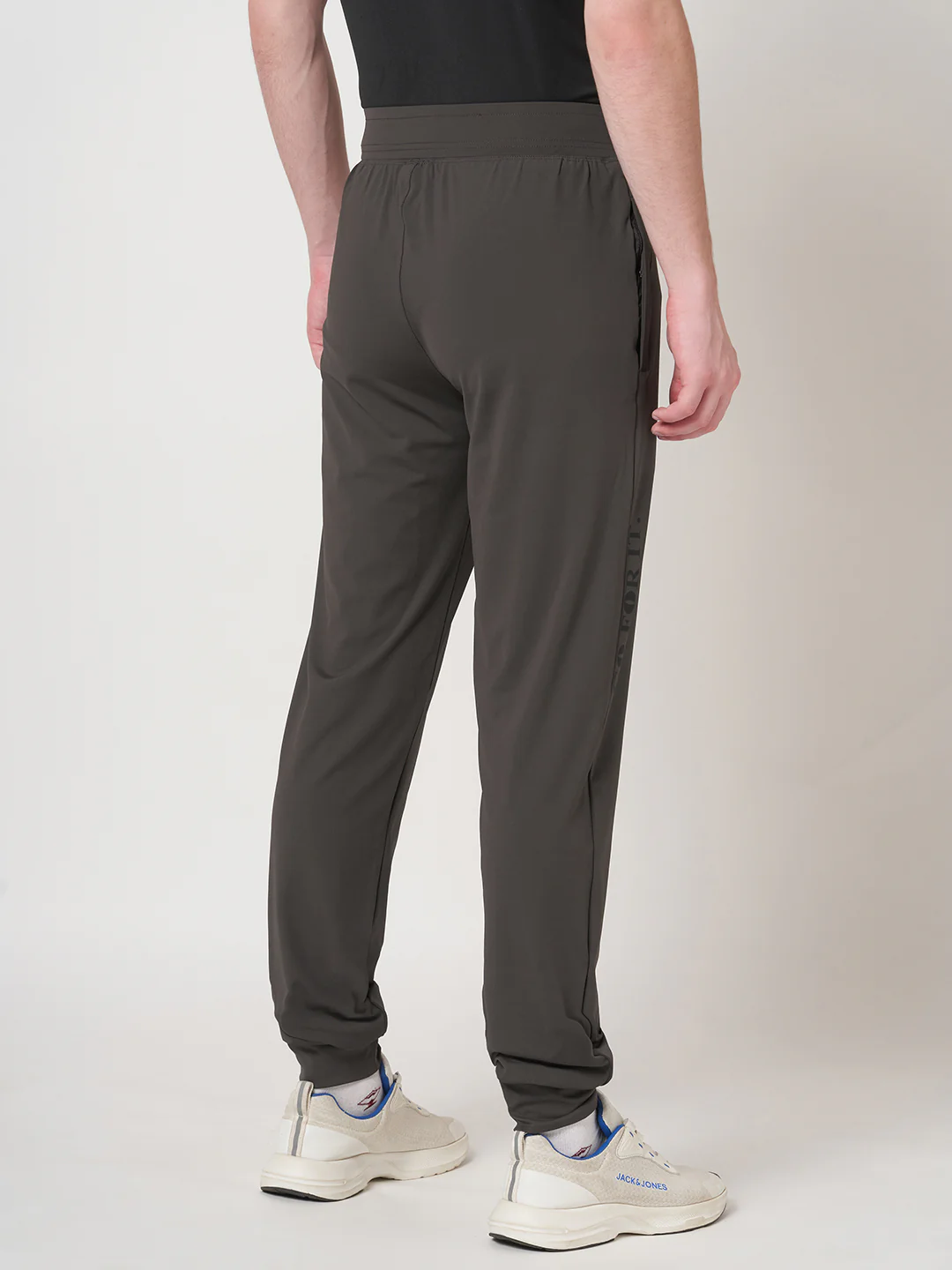 Rapid Dry Brown Solid Track Pant for Men (Brown) - Image 5