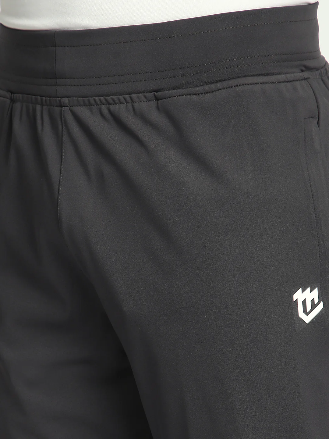 Rapid Dry Black Solid Track Pant for Men (Dark Grey) - Image 7