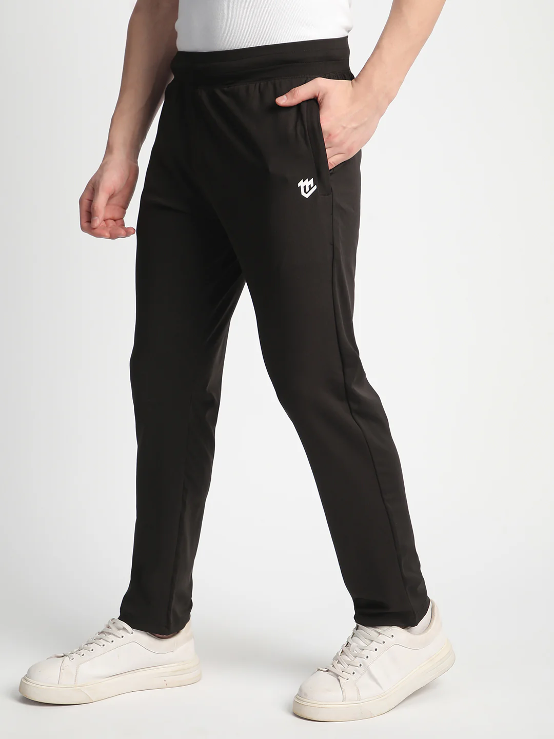 Rapid Dry Black Solid Track Pant for Men. (DRITX) - Image 3