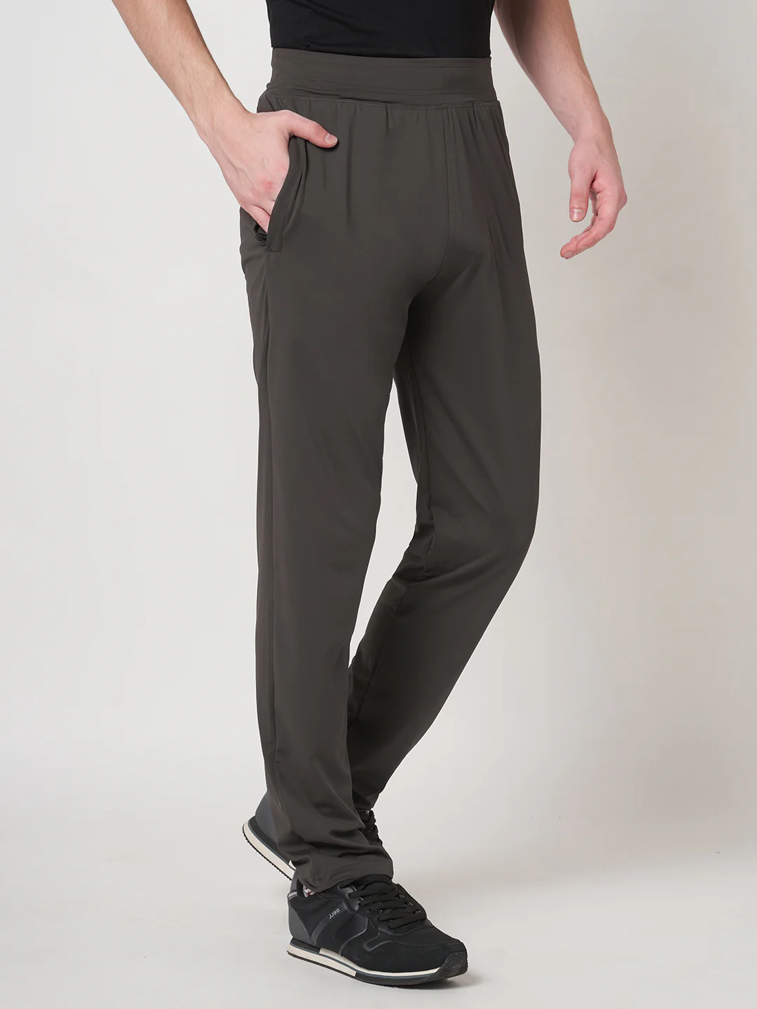 Rapid Dry Brown Solid Track Pant for Men (DRITX) - Image 4