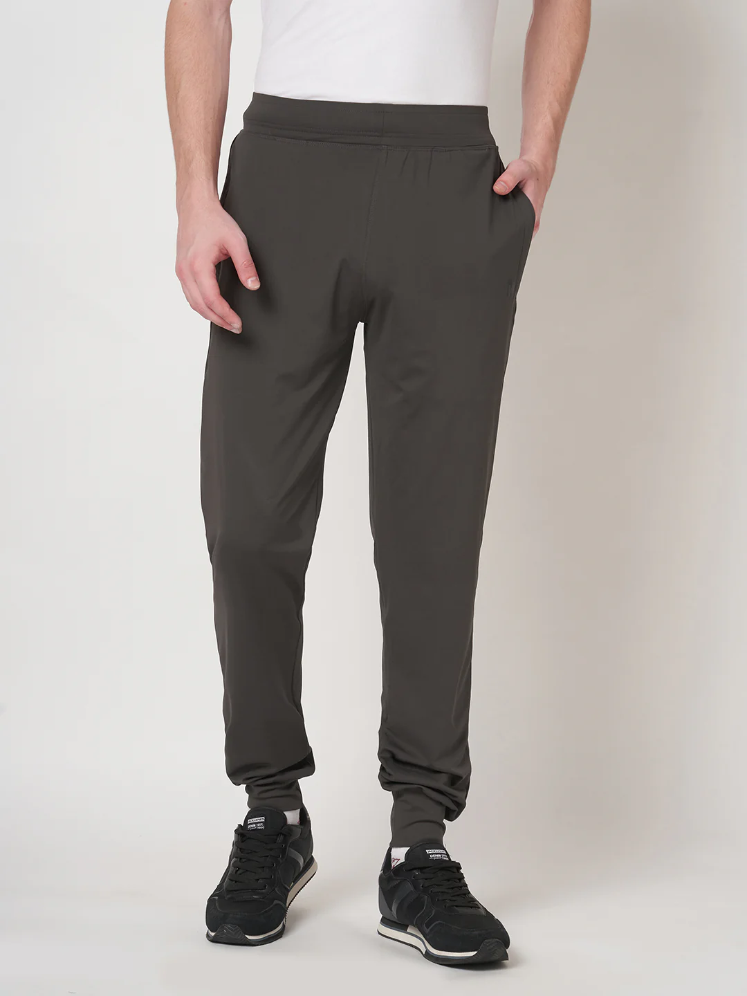 Rapid Dry Brown Solid Track Pant for Men (BROWN) - Image 2