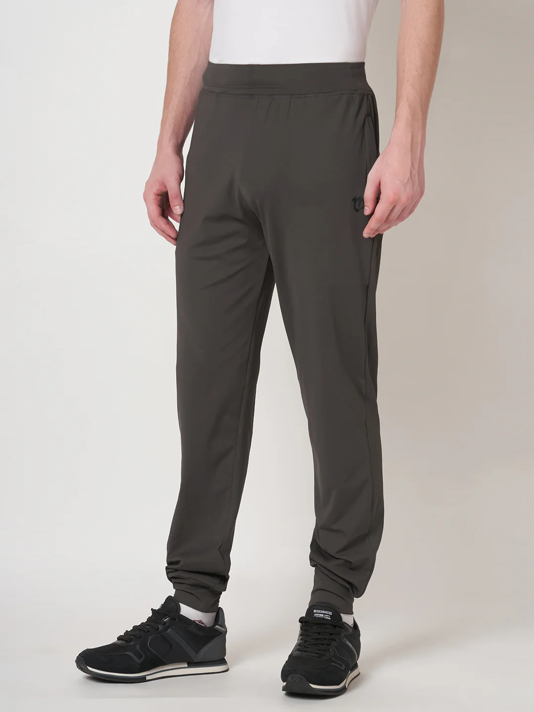 Rapid Dry Brown Solid Track Pant for Men (BROWN) - Image 3