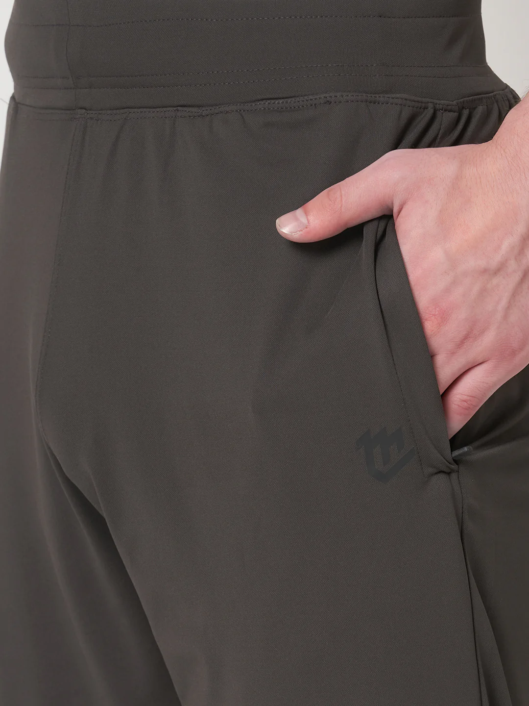 Rapid Dry Brown Solid Track Pant for Men (BROWN) - Image 6