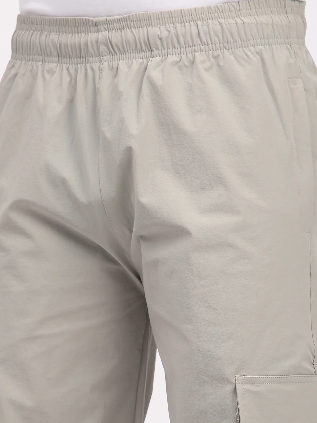 Straight Fit Cargo Pants For Men. (Ecru) - Image 5