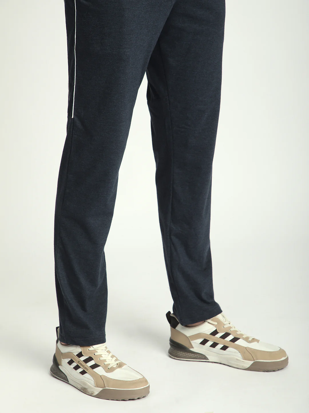 Stylish Melange Blue Cotton Track Pant For Men - Image 8