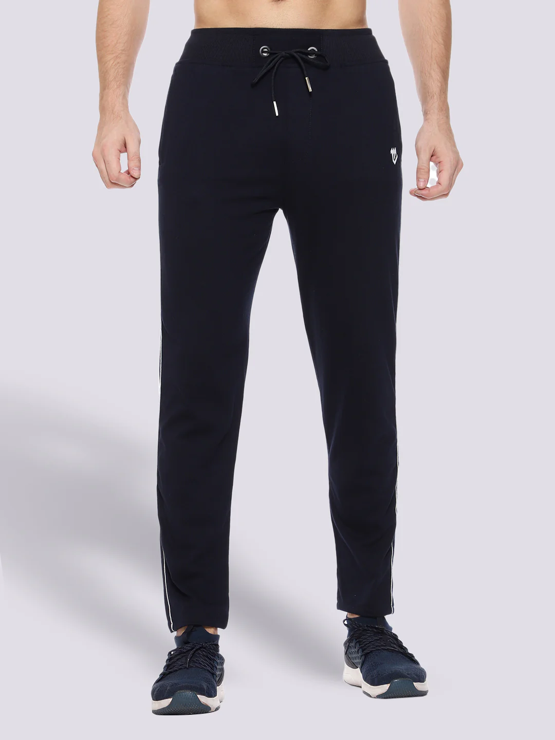 Navy Blue Cotton Track Pant For Men - Image 3